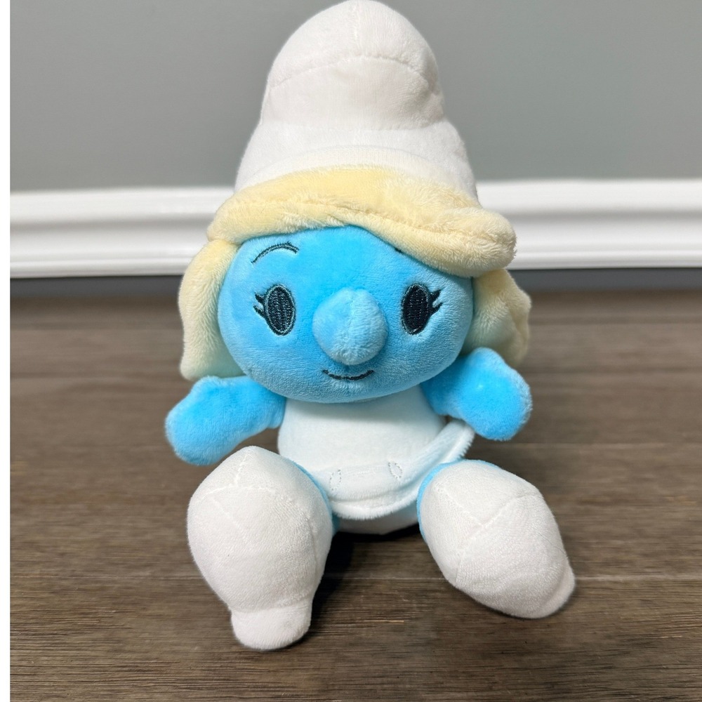 Smurfette Plush The Smurfs Paramount Pictures Peyo Blue Stuffed Toy